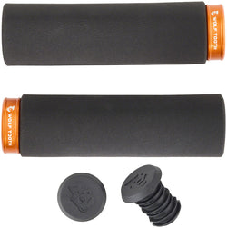 Wolf Tooth Fat Paw Lock-on Grips - Black/Orange MPN: FPLCK-BLK-ORG UPC: 812719020473 Grip Fat Paw Lock-on Grips