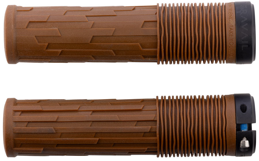 Teravail Lytho Grips - Lock-On, Caramel Brown, 35mm MPN: 19-000614 UPC: 708752531499 Grip Lytho Lock-On Grips