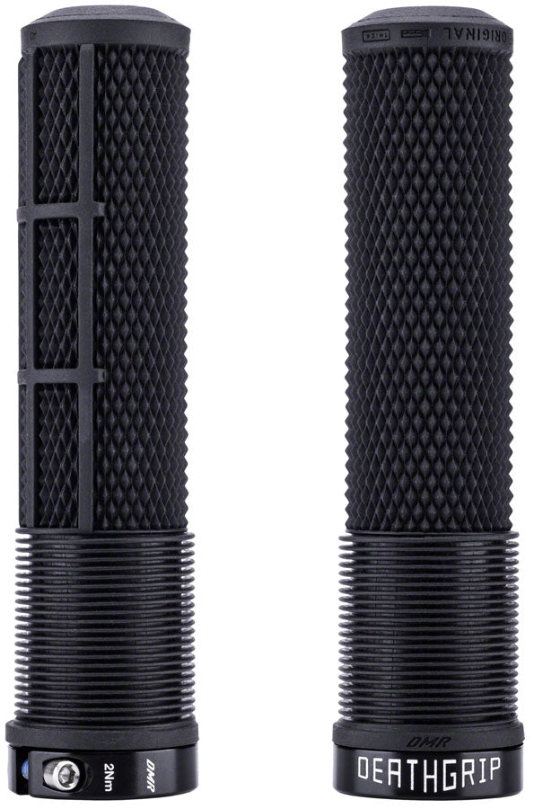 DMR DeathGrip 2 Flangeless Grips - Thick, Lock-On, Black