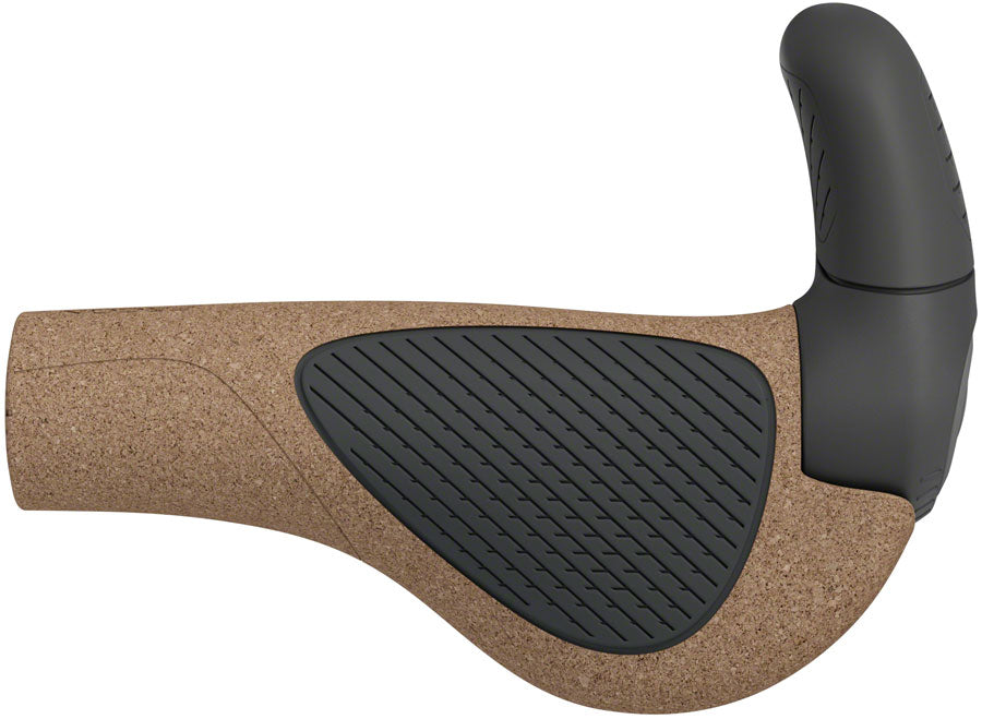 Ergon GP2 Evo BioKork Grips - Lock-On, Large, Black/Tan Grip Color
