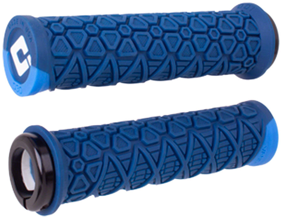 ODI Vanquish Grips - Navy Blue/Blue, Lock-On Grip 711484196683
