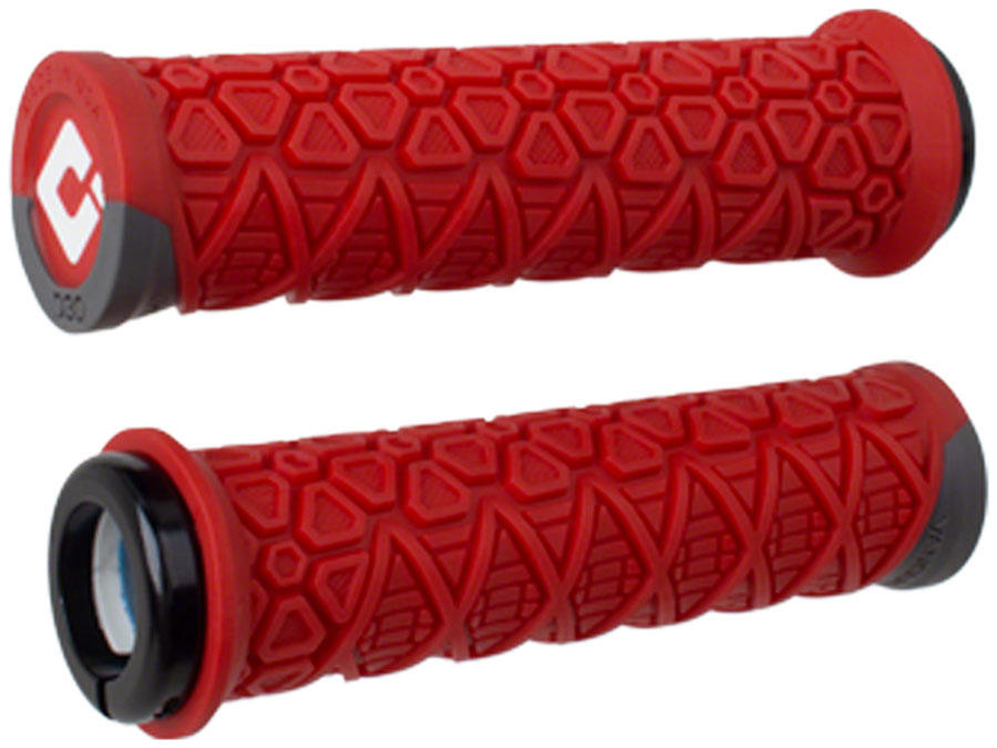 ODI Vanquish Grips - Red/Graphite, Lock-On Grip 711484196720 Color