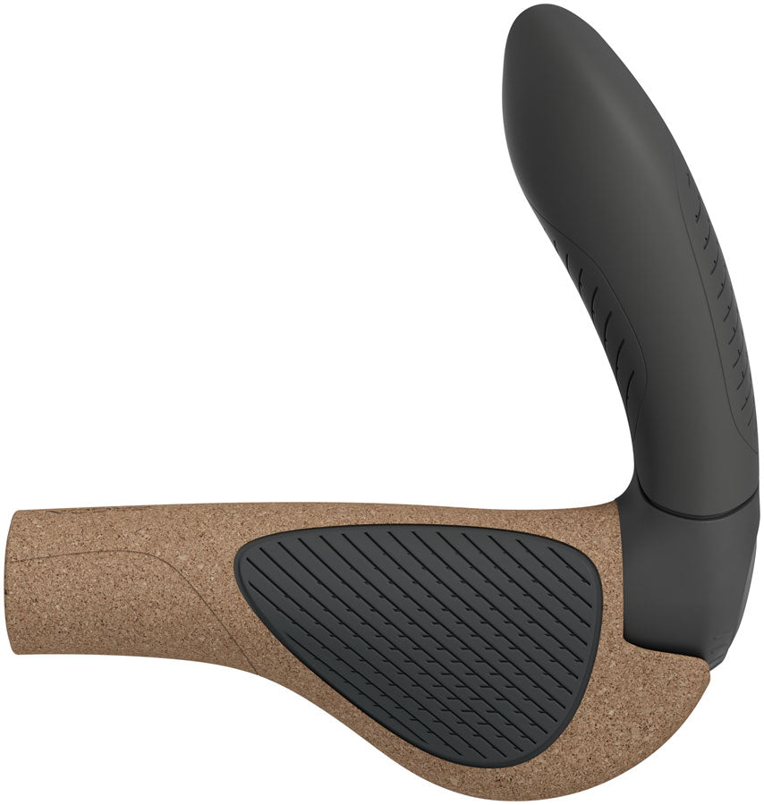 Ergon GP4 Evo BioKork Grips - Lock-On, Small, Black/Tan - Grip - GP4 Evo BioKork Grips