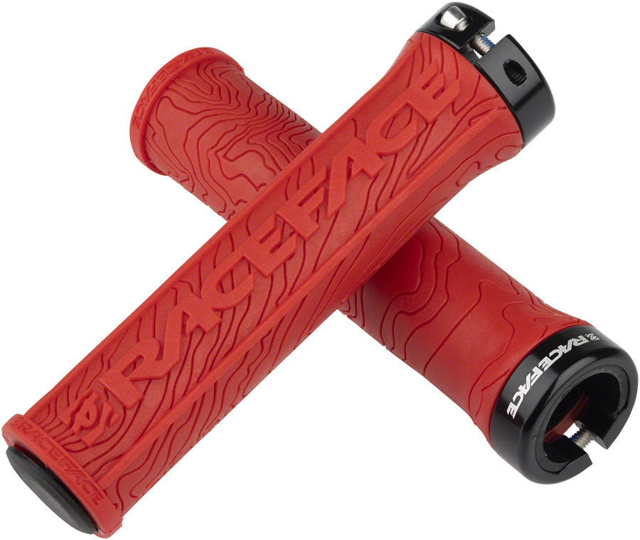 RaceFace Half Nelson Grips - Red, Lock-On Grip 821973195070 Color