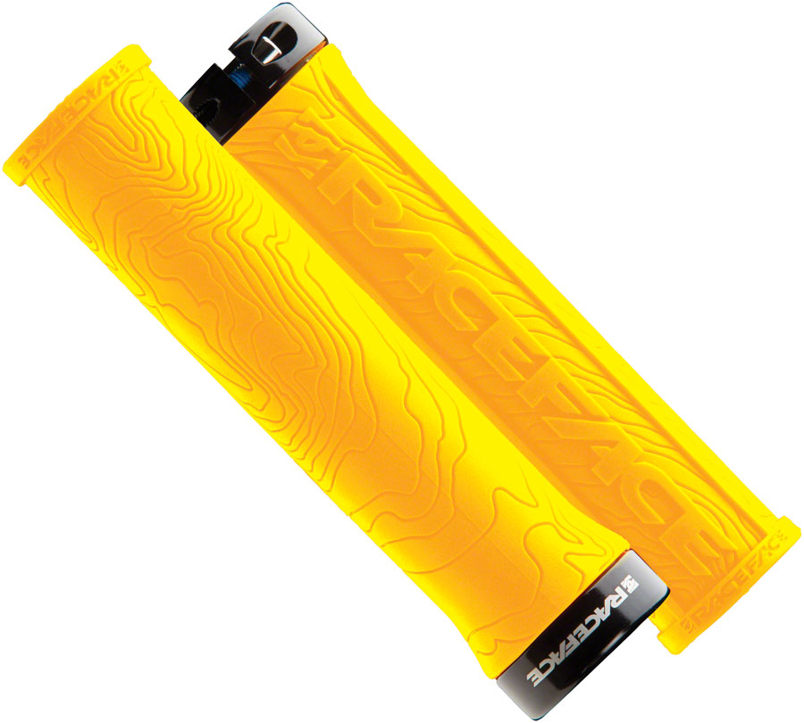 RaceFace Half Nelson Grips - Yellow, Lock-On MPN: AC990064 UPC: 895428009601 Grip Half Nelson