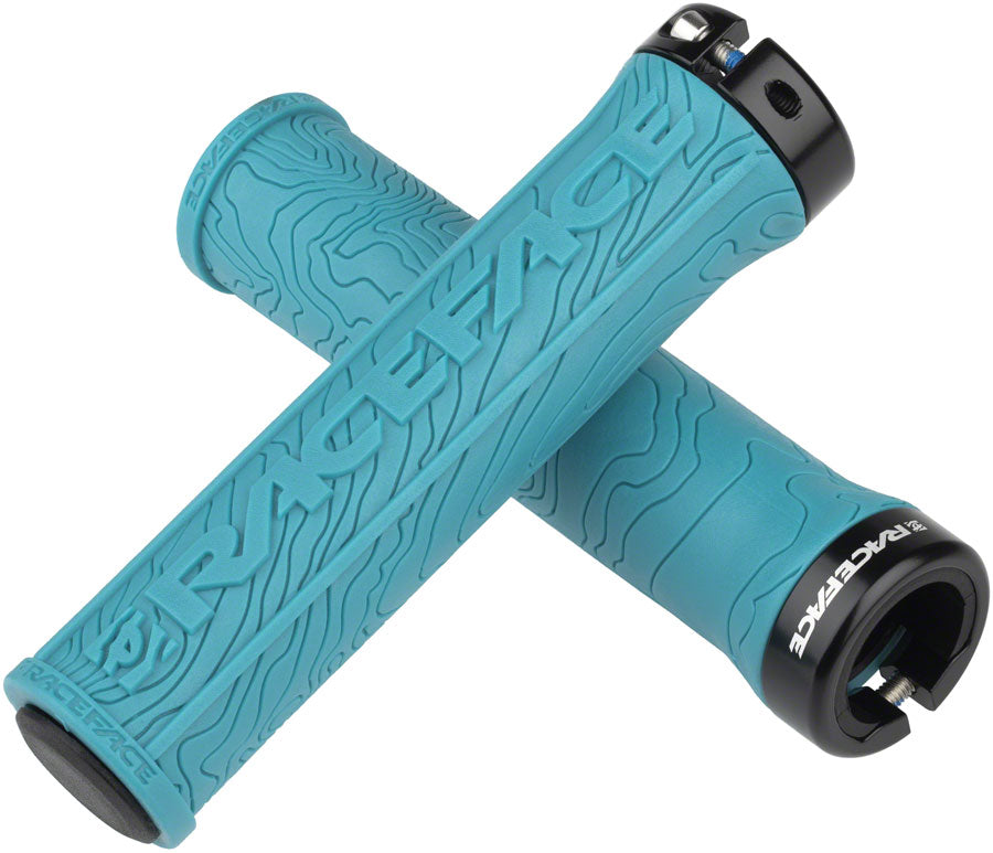 RaceFace Half Nelson Grips - Turquoise, Lock-On Grip 895428009618