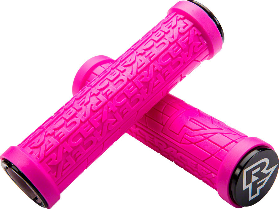 RaceFace Grippler Grips - Magenta, Lock-On, 33mm Grip 821973317588