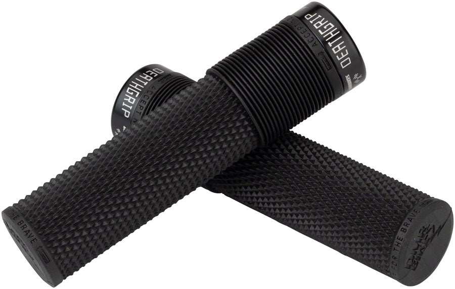 DMR Brendog DeathGrip Grips - Super-Soft Race, Flangeless, Lock-On, Thick, Black