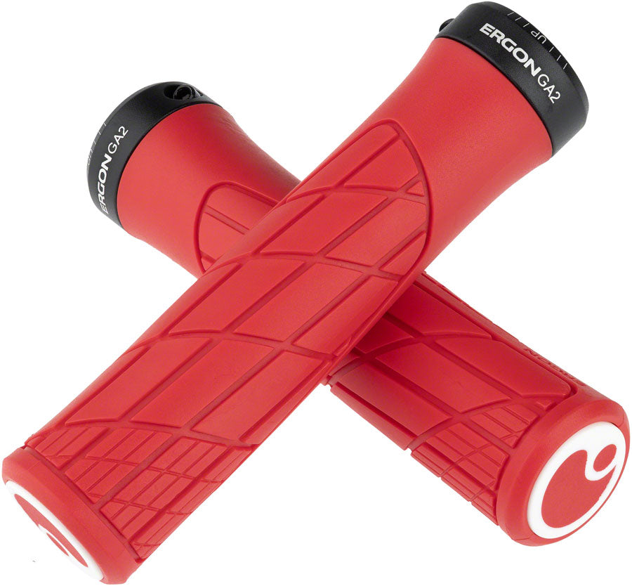 Ergon GA2 Grips - Risky Red, Lock-On MPN: 42411190 Grip GA2 Grips