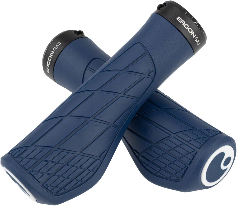 Ergon GA3 Grips Nightride Blue, Lock-On, Large Grip Color