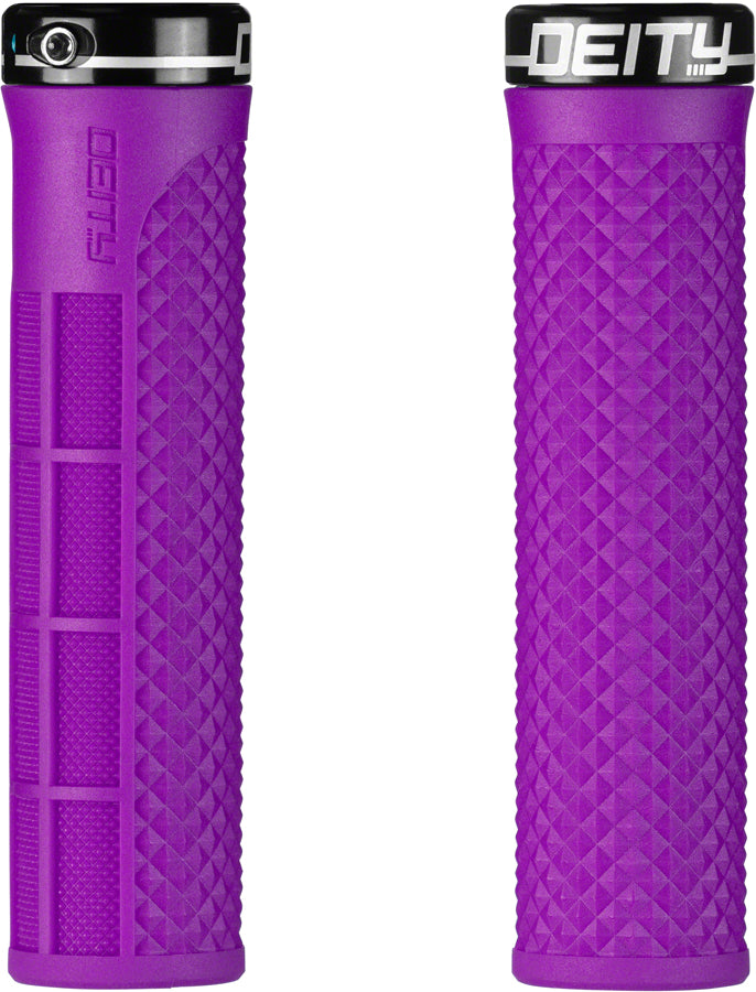 DEITY Lockjaw Grips - Purple, Lock-On