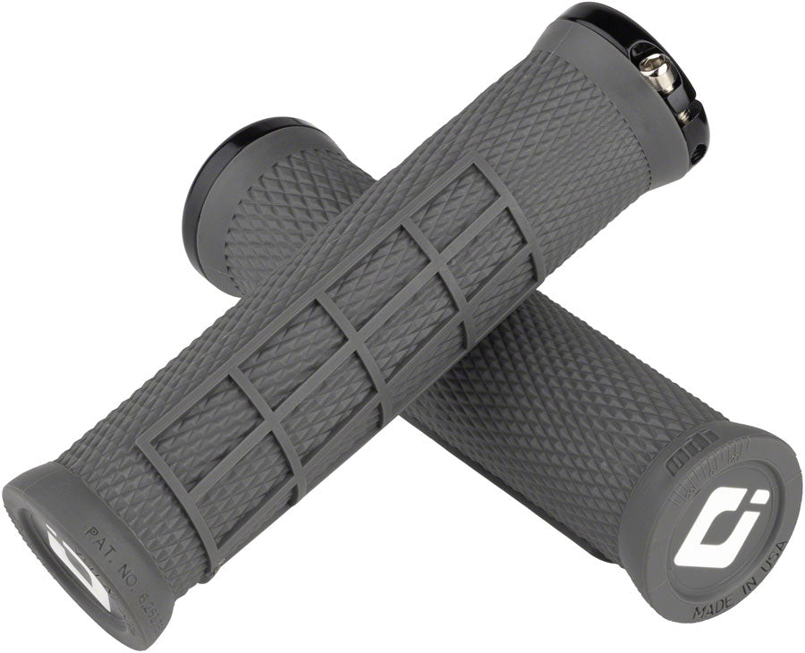 ODI Elite Flow Grips - Graphite Black, Lock-On