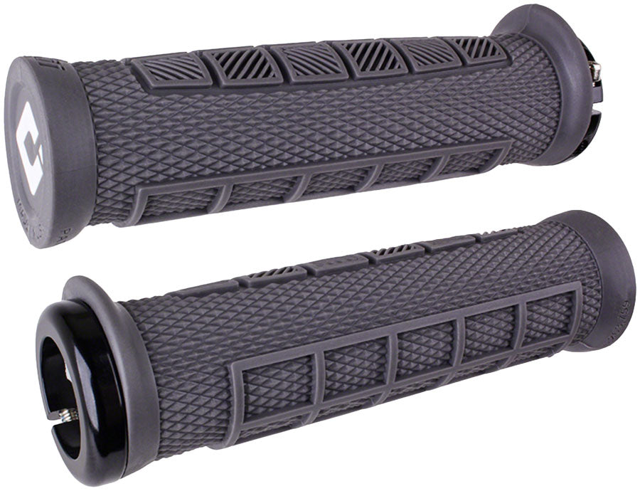 ODI Elite Pro Grips - Graphite Black, Lock-On