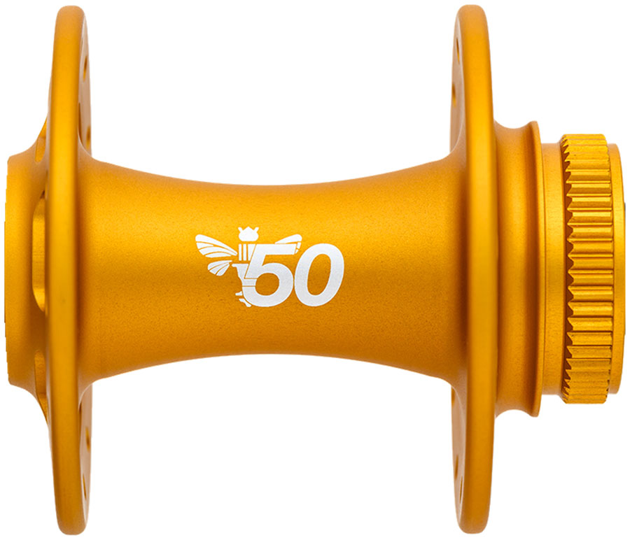 Chris King Front Hubshell - R45D, Center-Lock, 24h, 50th Matte Gold MPN: PHB66024Y2 UPC: 841529278804 Other Hub Part Replacement Hubshells