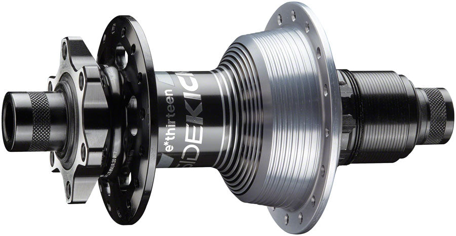 e*thirteen Sidekick Rear Hub - 12 x 148mm, 6-Bolt, XD, Black/Sterling Silver, 28H - Rear Hub - Sidekick Rear Hub