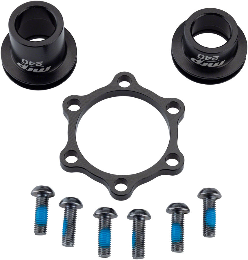 MRP Better Boost Endcap Kit - Converts 15mm x 100mm to Boost 15mm x 110mm - fits DT 240 6-bolt MPN: WB-17-5201 UPC: 702430171984 Front Axle Conversion Kit Better Boost Adaptor Kits