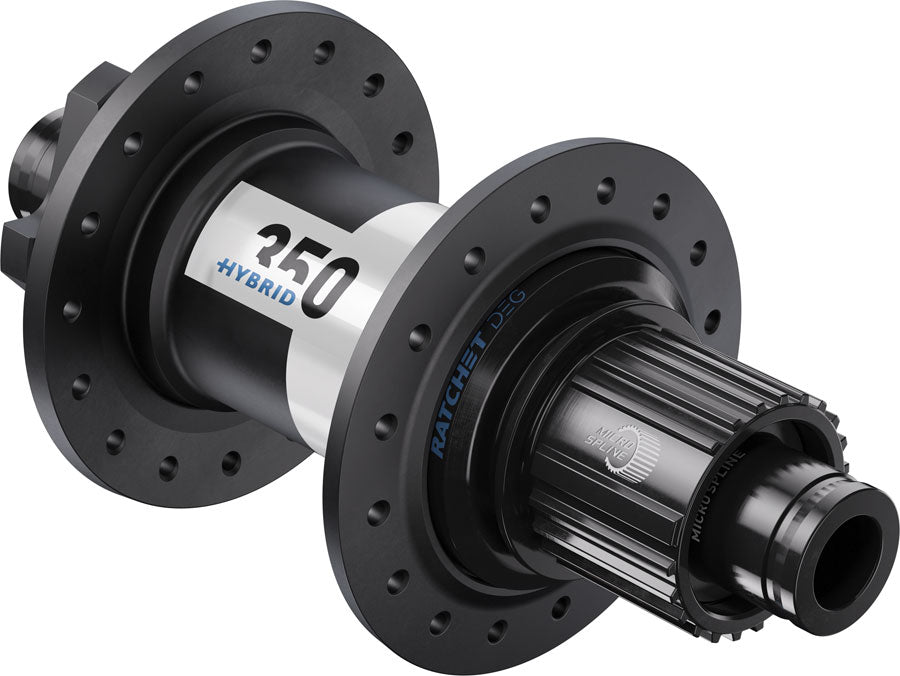 DT Swiss 350 DEG Hybrid Rear Hub - 12 x 148mm, 6-Bolt, Micro Spline, Black/White, 32H, DEG 60 DF MPN: H350TDD3R32SA0627S Rear Hub 350 DEG Hybrid Rear Hub