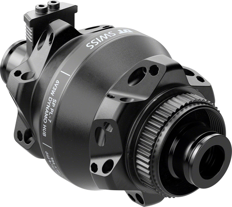 DT Swiss 350 Front Hub - 12 x 100mm, Center-Lock, Black, 24H, Dynamo Shutter 35P, Straight Pull - Front Hub - 350 Dynamo Front Hub