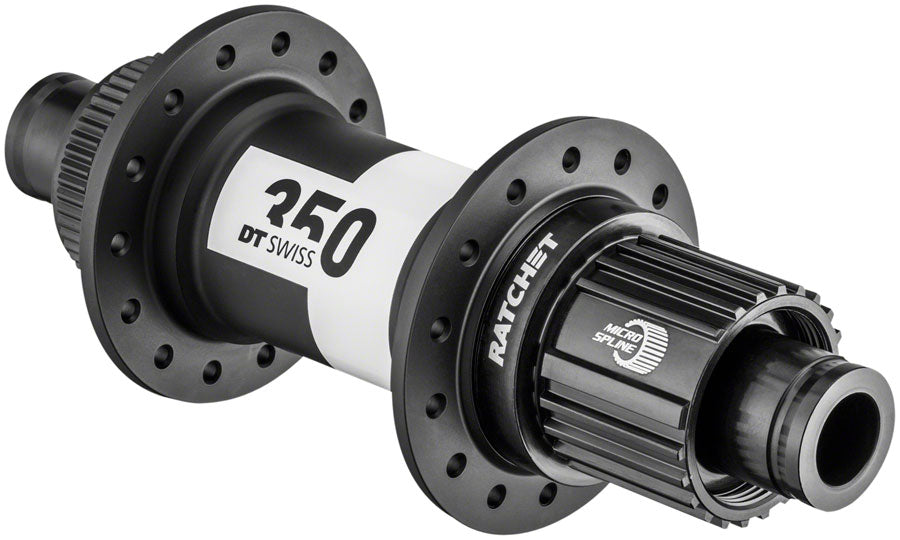 DT Swiss 350 Rear Hub - 12 x 142mm, Center-Lock, Micro Spline, Black, 24H, 36pt