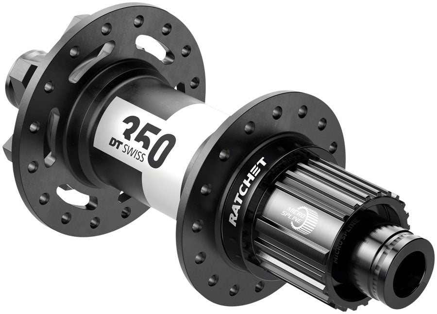 DT Swiss 350 Rear Hub - 12 x 148mm, 6-Bolt, Micro Spline, Black, 28H, 36pt