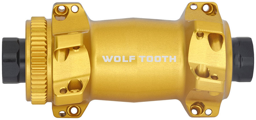 Wolf Tooth Road/Gravel Front Hub - 12 x 100mm, Center-Lock, Gold, Straight Pull, 24H MPN: HFS24-12100-GLD UPC: 810159404150 Front Hub Road/Gravel Front Hub