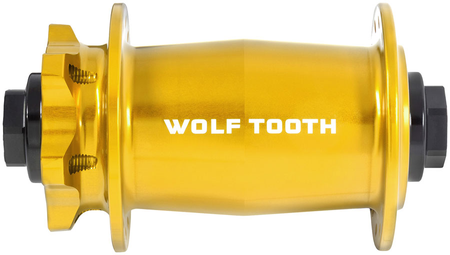 Wolf Tooth Mountain Front Hub - 15 x 110mm, 6-Bolt, Gold, J-Bend, 28H MPN: HFJ28-15110-GLD UPC: 810159404273 Front Hub Mountain Front Hub