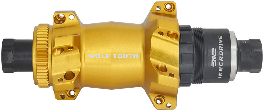 Wolf Tooth Road/Gravel Rear Hub - 12 x 142mm, Center-Lock, XDR, Innerdrive Ratchet 40, Gold, Straight Pull, 24H MPN: HRS24-242-XR40-GLD UPC: 810159404396 Rear Hub Road/Gravel Rear Hub