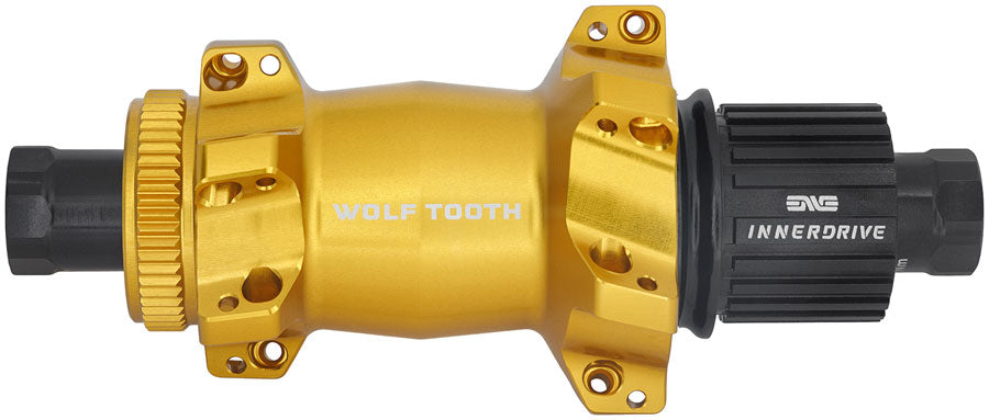 Wolf Tooth Road/Gravel Rear Hub - 12 x 142mm, Center-Lock, Microspline, Innerdrive Ratchet 40, Gold, Straight Pull, 24H MPN: HRS24-242-MS40-GLD UPC: 810159404457 Rear Hub Road/Gravel Rear Hub