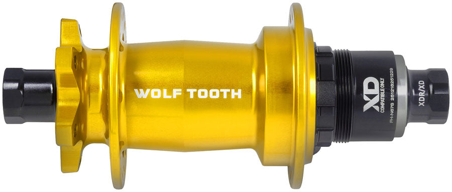 Wolf Tooth Mountain Rear Hub - 12 x 148mm, 6-Bolt, XD, Innerdrive Ratchet 60, Gold, J-Bend, 28H MPN: HRJ28-248-XD60-GLD UPC: 810159404754 Rear Hub Mountain Rear Hub