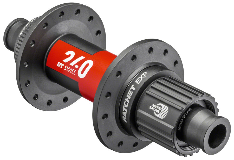 DT Swiss 240 EXP Rear Hub - 12 x 142mm, Center-Lock, Micro Spline, Black/Red, 28H, 36pt
