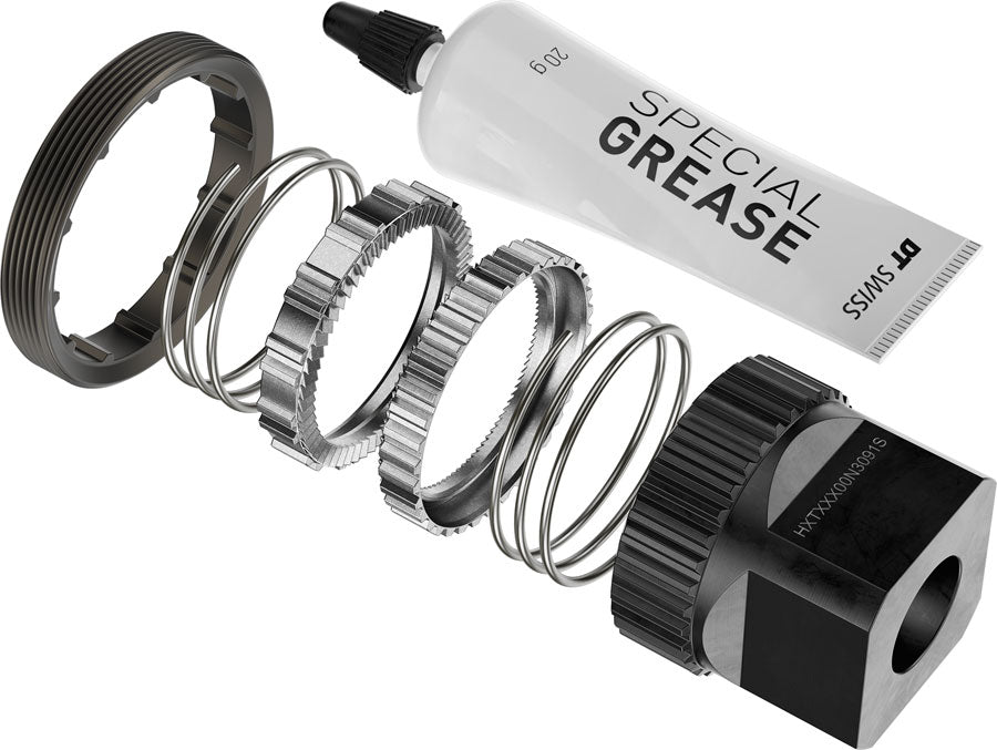 DT Swiss Ratchet DEG DF Hybrid Anti-pedal Kickback System Upgrade Kit - 60t, With Tool MPN: HWYXXX00N8719S Other Hub Part Ratchet DEG DF Hybrid Upgrade Kit