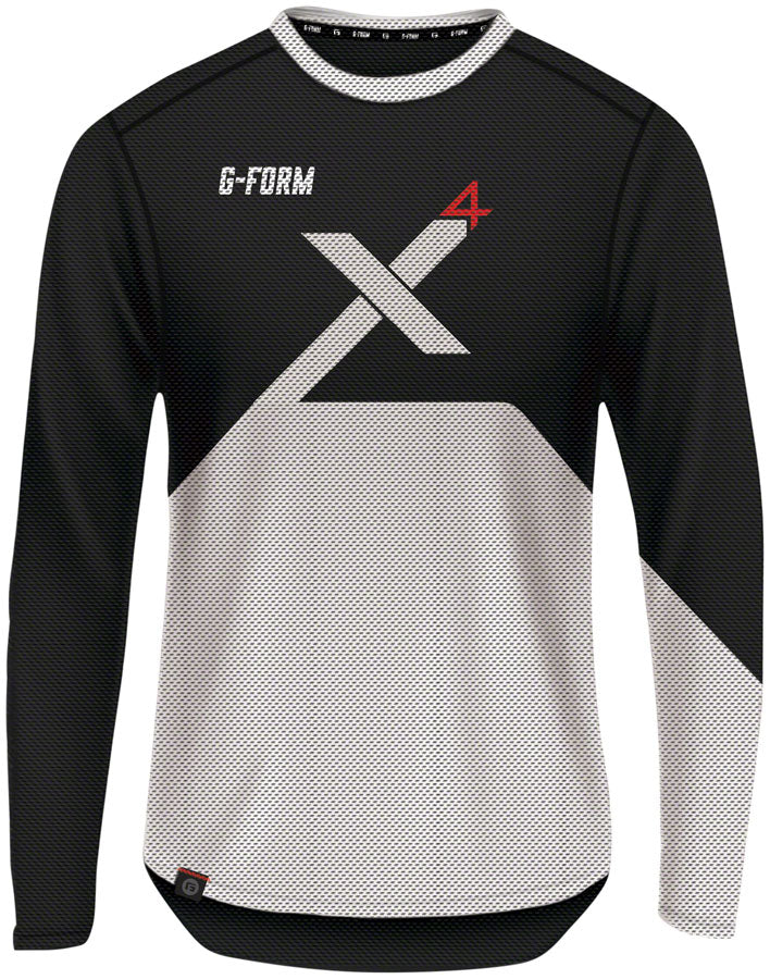 G-Form Pro-X4 Long Sleeve Bike Jersey - Black/White, Large Jersey