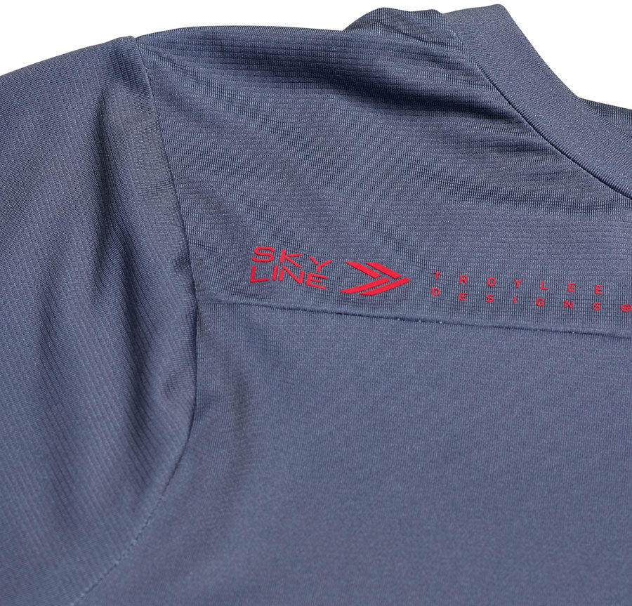 Troy Lee Designs Skyline Short Sleeve Jersey   Mono Steel Blue, Small - Jersey - Skyline Short Sleeve Jersey