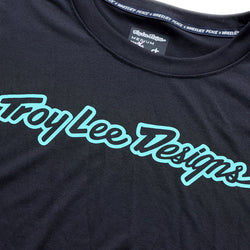 Troy Lee Designs Skyline Ride Long Sleeve Tee   Signature Black / Real Teal, X-Large MPN: 383072025 UPC: 887202541209 Jersey Skyline Ride Long Sleeve Tee