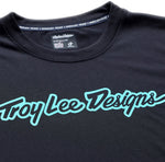 Troy Lee Designs Skyline Ride Short Sleeve Tee   Signature Black / Real Teal, 2X-Large MPN: 382072026 UPC: 887202540912 Jersey Skyline Ride Short Sleeve Tee