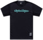 Troy Lee Designs Skyline Ride Short Sleeve Tee   Signature Black / Real Teal, Small MPN: 382072022 UPC: 887202540875 Jersey Skyline Ride Short Sleeve Tee