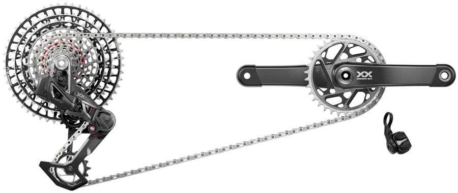 SRAM XX SL T-Type Eagle Transmission Groupset - 170mm Crank, 34t Chainring, AXS POD Controller, 10-52t Cassette, Rear MPN: 00.7918.166.001 UPC: 710845892202 Kit-In-A-Box Mtn Group XX SL Eagle AXS T-Type Transmission 12-Speed Groupset