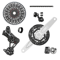 パーツ SRAM XG-1295 10-52T XO1 AXS SRAM X01 Eagle XG-1295 Cassette - 12-Speed, 10-52t, Black