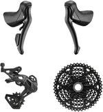 microSHIFT Sword Black 1x9-Speed Groupset - Includes Brake/Shifters, Rear Derailleur Medium Cage, 11-46t Cassette MPN: PK-G7900-46 UPC: 657993472422 Kit-In-A-Box Road Group Sword Black 1x9-Speed Groupset