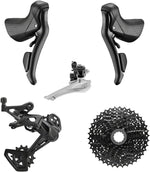 microSHIFT Sword Black 2x9-Speed Groupset - Includes Brake/Shifters, Front Derailler Braze-On, Rear Derailleur Long MPN: PK-G7920 UPC: 657993472446 Kit-In-A-Box Road Group Sword Black 2x9-Speed Groupset