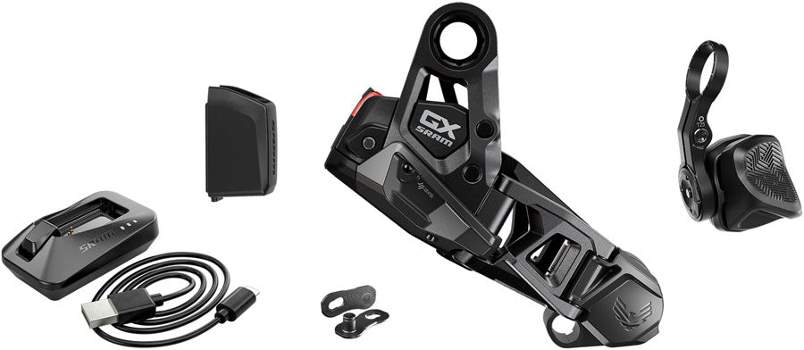 SRAM GX Eagle T-Type Rear Derailleur AXS Upgrade Kit - Converts Eagle 70 and 90 Mechanical Rear Derailleurs to AXS MPN: 00.7518.198.000 UPC: 710845919626 Kit-In-A-Box Mtn Group GX Eagle T-Type Rear Derailleur AXS Upgrade Kit