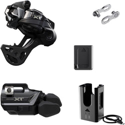 Shimano Deore XT M8250 Di2 Wireless Upgrade Kit - M8250-GS Rear Derailleur, M8250-IR I-SPEC EV Shifter, Battery, MPN: IGPM8250UPG08 UPC: 192790928180 Kit-In-A-Box Mtn Group Deore XT M8250 Di2 Wireless Upgrade Kit