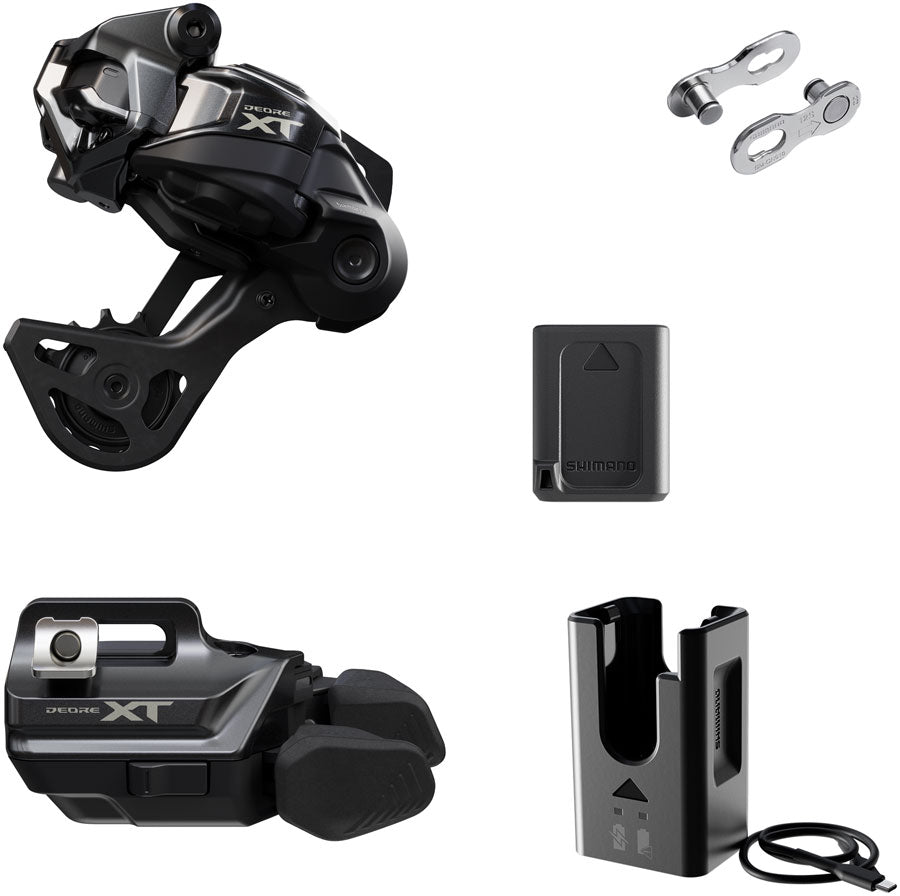 Shimano Deore XT M8250 Di2 Wireless Upgrade Kit - M8250-GS Rear Derailleur, M8250-IR I-SPEC EV Shifter, Battery,