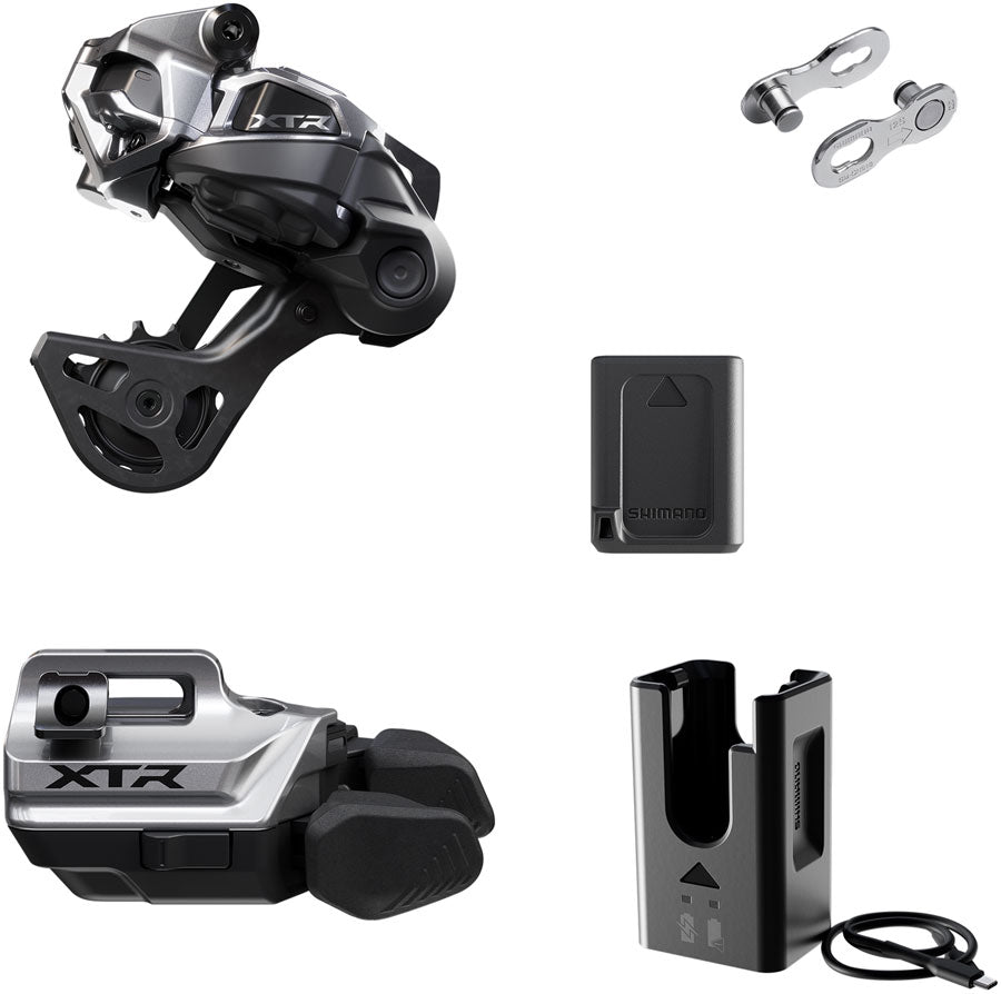 Shimano XTR M9250 Di2 Wireless Upgrade Kit - Includes M9250-GS Rear Derailleur, M9250-IR I-SPEC EV Shifter, Battery, MPN: IGPM9250UPG12 UPC: 192790928166 Kit-In-A-Box Mtn Group XTR M9250 Di2 Wireless Upgrade Kit