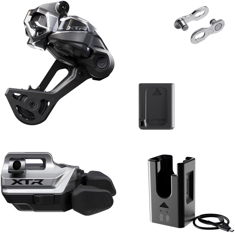 Shimano XTR M9250 Di2 Wireless Upgrade Kit - Includes M9250-SGS Rear Derailleur, M9250-IR I-Spec EV Shifter, Battery, MPN: IGPM9250UPG10 UPC: 192790928128 Kit-In-A-Box Mtn Group XTR M9250 Di2 Wireless Upgrade Kit