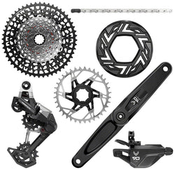 SRAM Eagle 90 Ebike Groupset -  165mm,  Brose, 36T, Clip-on Guard, Chain, XS-1275 10-52t, Single Click Shifter, Rear MPN: 00.7918.337.002 UPC: 710845911071 Kit-In-A-Box Mtn Group Eagle 90 Ebike Group