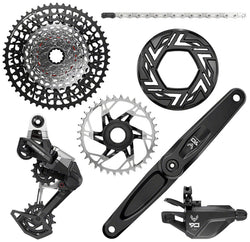 SRAM Eagle 90 Ebike Groupset -  170mm, Bosch, 36T, Clip-on Guard, Chain, XS-1275 10-52t, Single Click Shifter, Rear MPN: 00.7918.337.006 UPC: 710845911118 Kit-In-A-Box Mtn Group Eagle 90 Ebike Group