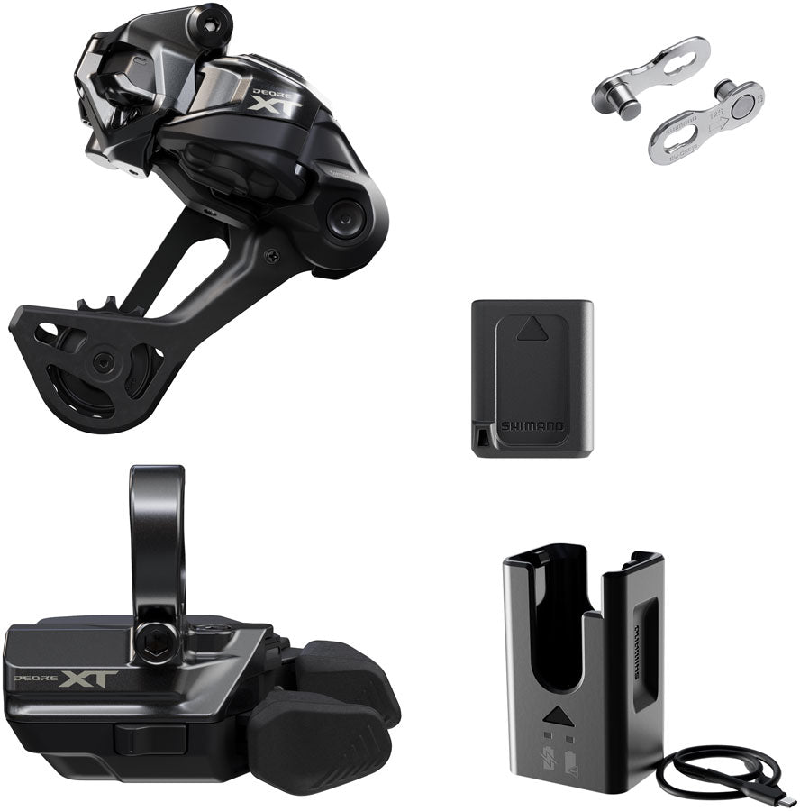 Shimano Deore XT M8250 Di2 Wireless Upgrade Kit - M8250-SGS Rear Derailleur, M8250-R Shifter, Battery, Charger, Quick MPN: IGPM8250UPG05 UPC: 192790928029 Kit-In-A-Box Mtn Group Deore XT M8250 Di2 Wireless Upgrade Kit