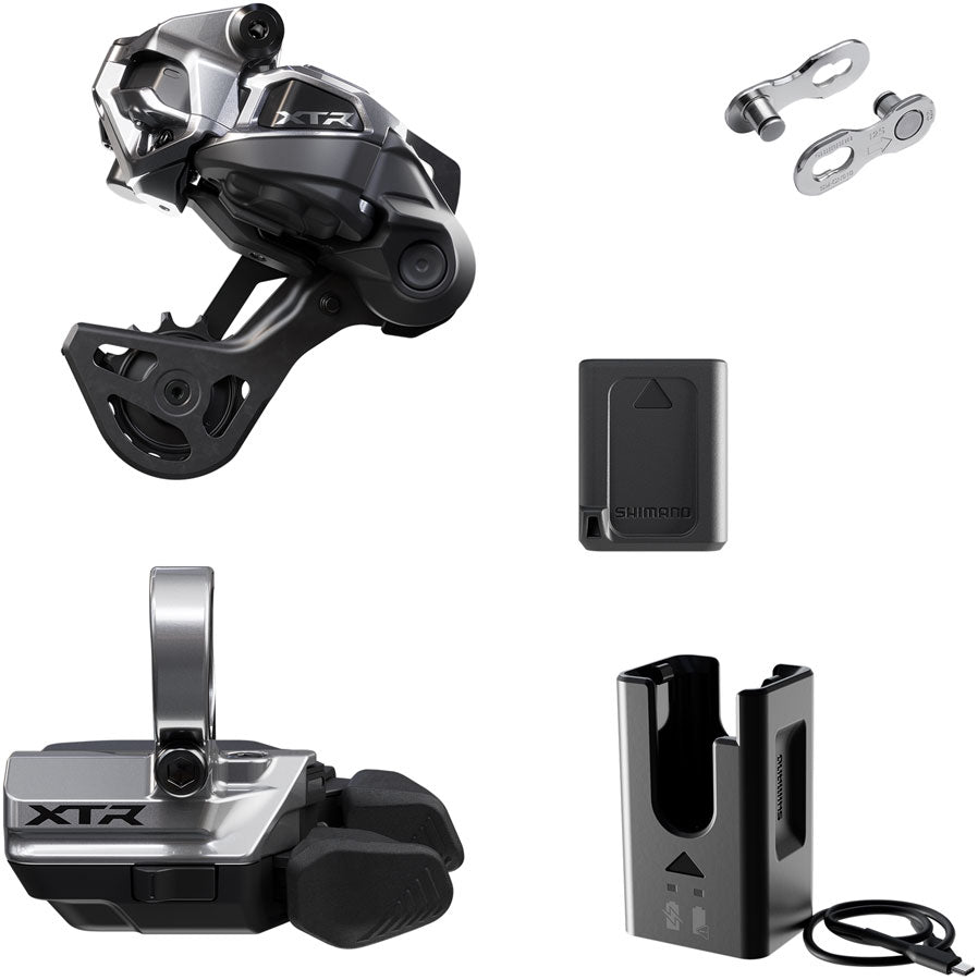 Shimano XTR M9250 Di2 Wireless Upgrade Kit - Includes M9250-GS Rear Derailleur, M9250-R Shifter, Battery, Charger, Quick MPN: IGPM9250UPG11 UPC: 192790928241 Kit-In-A-Box Mtn Group XTR M9250 Di2 Wireless Upgrade Kit