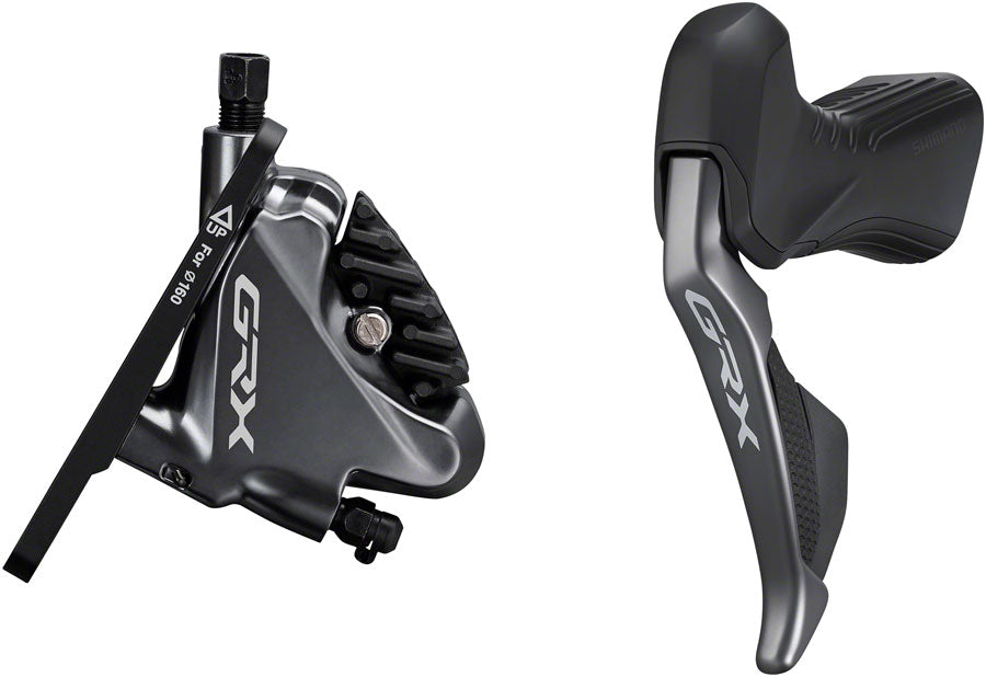 Shimano GRX ST-RX815 x 11-Speed Di2 Left Drop-Bar Shifter/Hydraulic Brake Lever with BR-RX810 Flat Mount Caliper,
